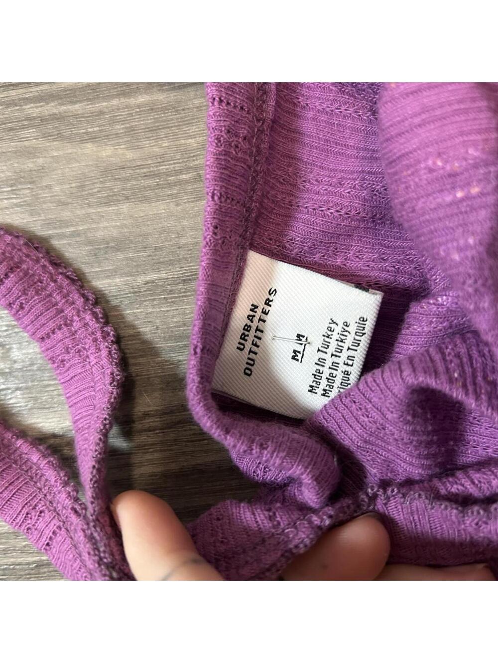 Urban Outfitters Eggplant Purple “Bittersweet” Lemons Graphic Thermal Tank Sz M - Picture 3 of 4